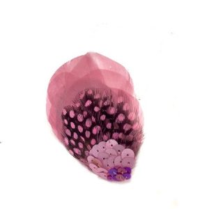 pince en plumes coquille d‘oie rose