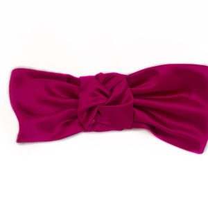 turban en satin rose fuchsia