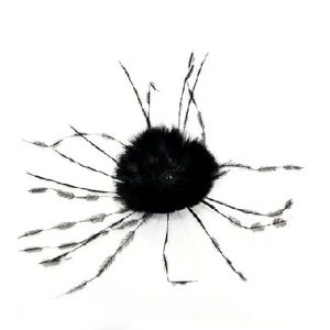 pic à cheveux en plumes d&rsquo;oie noires et plumes d&rsquo;autruches brulées