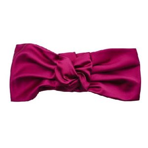 turban noeud satin couleur fuschia