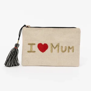 Pochette beige I Love Mum