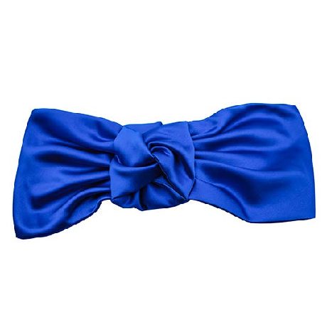 turban en satin duchesse de couleur bleu électrique