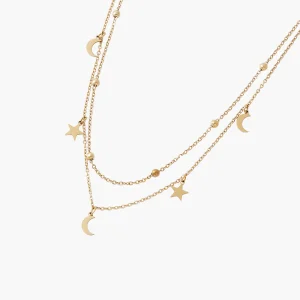 Collier 2 rangs charms