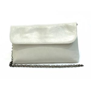 pochette en cuir ivoire