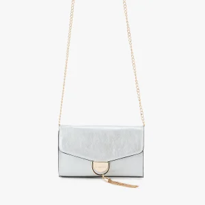 Pochette de soirée argentée Langosco