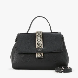 Grand sac porté épaule noir Pema