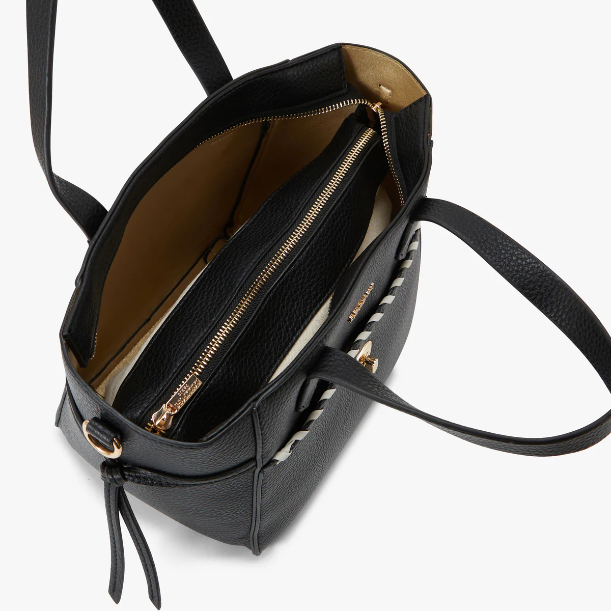 Sac shopper noir Pivoine – Image 5