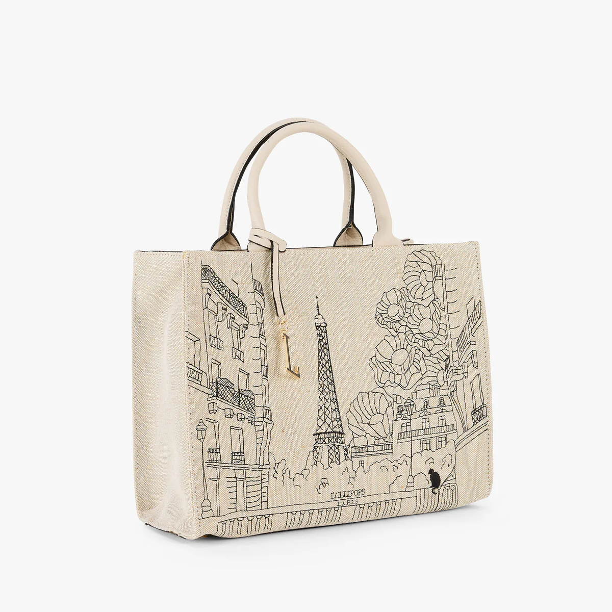 Grand sac shopper ivoire Pierette – Image 4