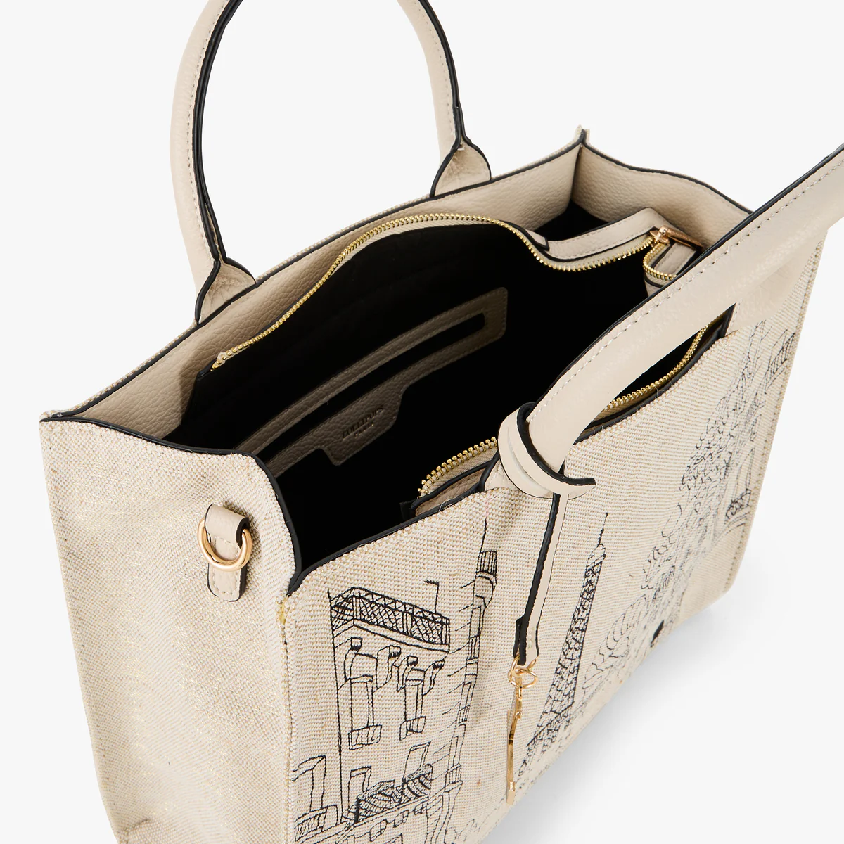 Grand sac shopper ivoire Pierette – Image 5