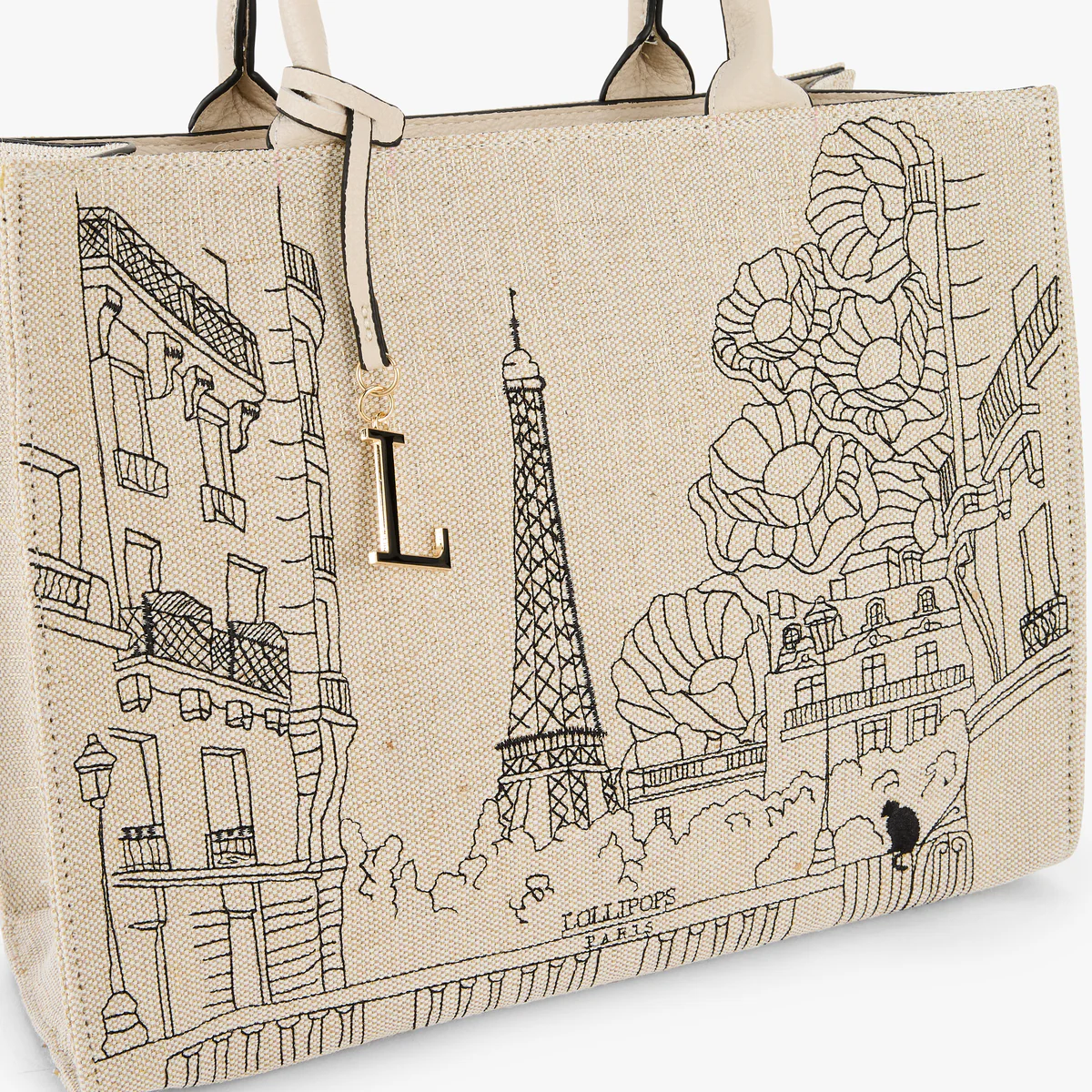 Grand sac shopper ivoire Pierette – Image 6