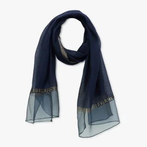 Foulard rectangulaire bleu Pakita