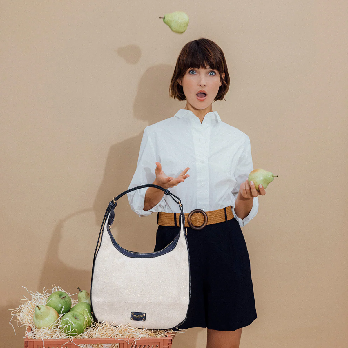 Grand hobo bleu marine Patrizia – Image 2