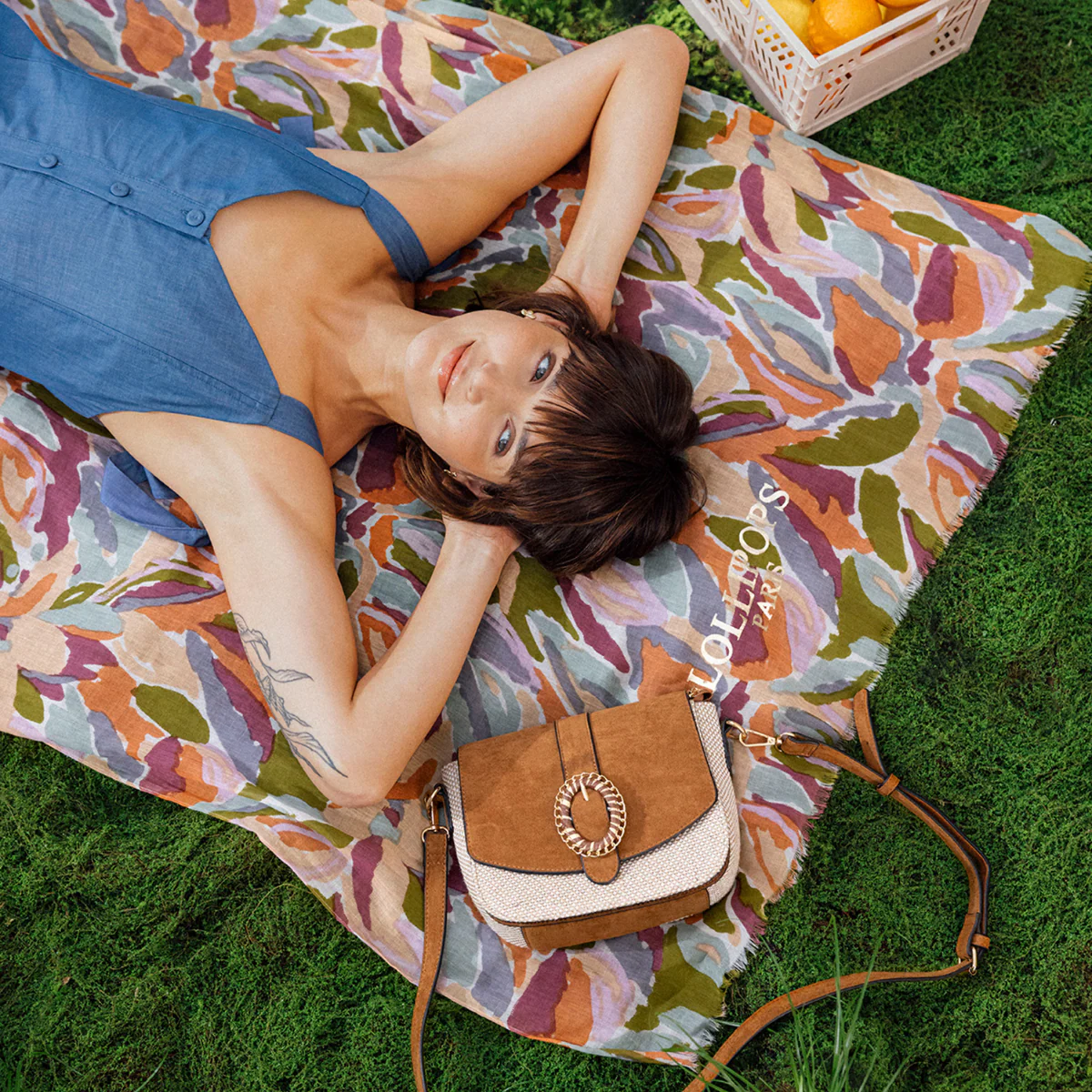 Sac porté épaule camel Paisley – Image 2