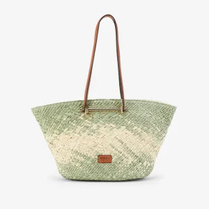 Sac panier vert amande Poupidoo