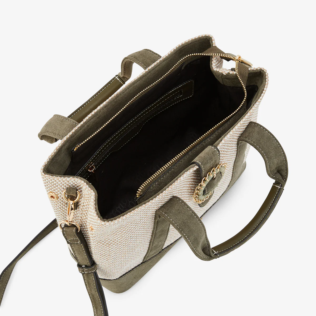 Sac shopper M kaki Paisley – Image 4