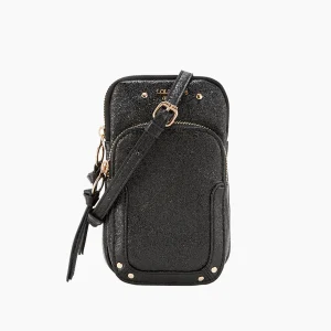 Pochette de téléphone noire Pasqua