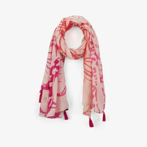 Foulard rectangulaire corail Paminia