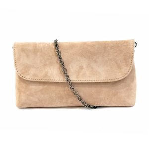 pochette en cuir nude