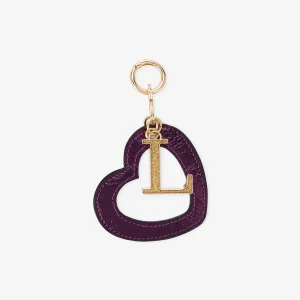 Porte-clés miroir coeur violet Rody