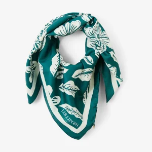 Foulard carré vert Raquel