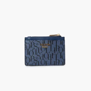 Porte cartes bleu marine Sanja