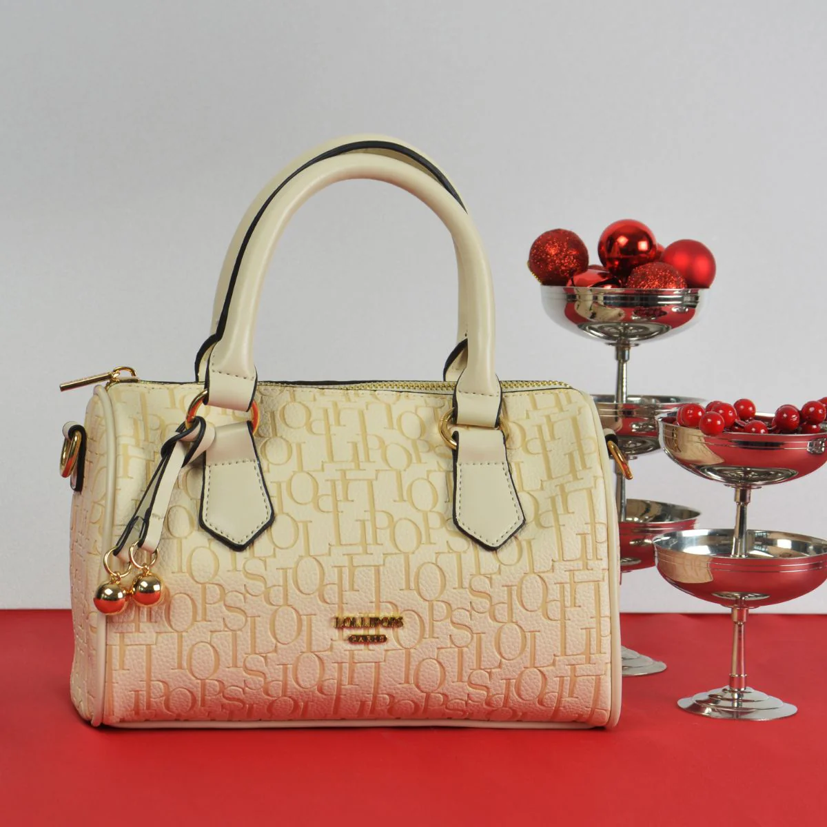 Petit sac bowling ivoire Sanja – Image 2