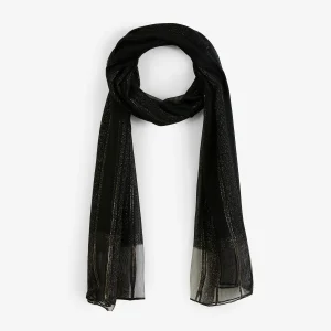 Foulard rectangulaire noir Soirelle