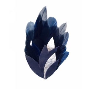 pince plumes et feuilles de cuir marine