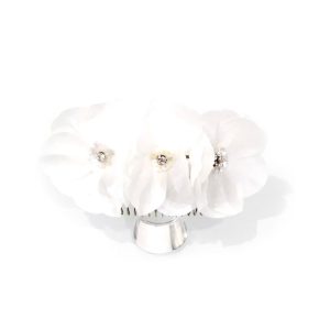 peigne en fleurs d&rsquo;organza