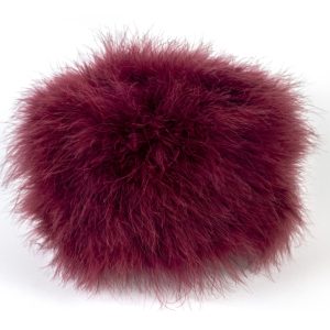 toque belinda rouge en plumes d’oie