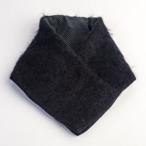 echarpe col flora en mohair noir