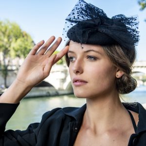 bibi rond feutre et tulle