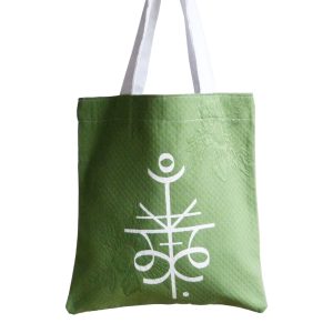 Tote-Bag Jacquard Vert