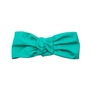 turban en satin acétate turquoise