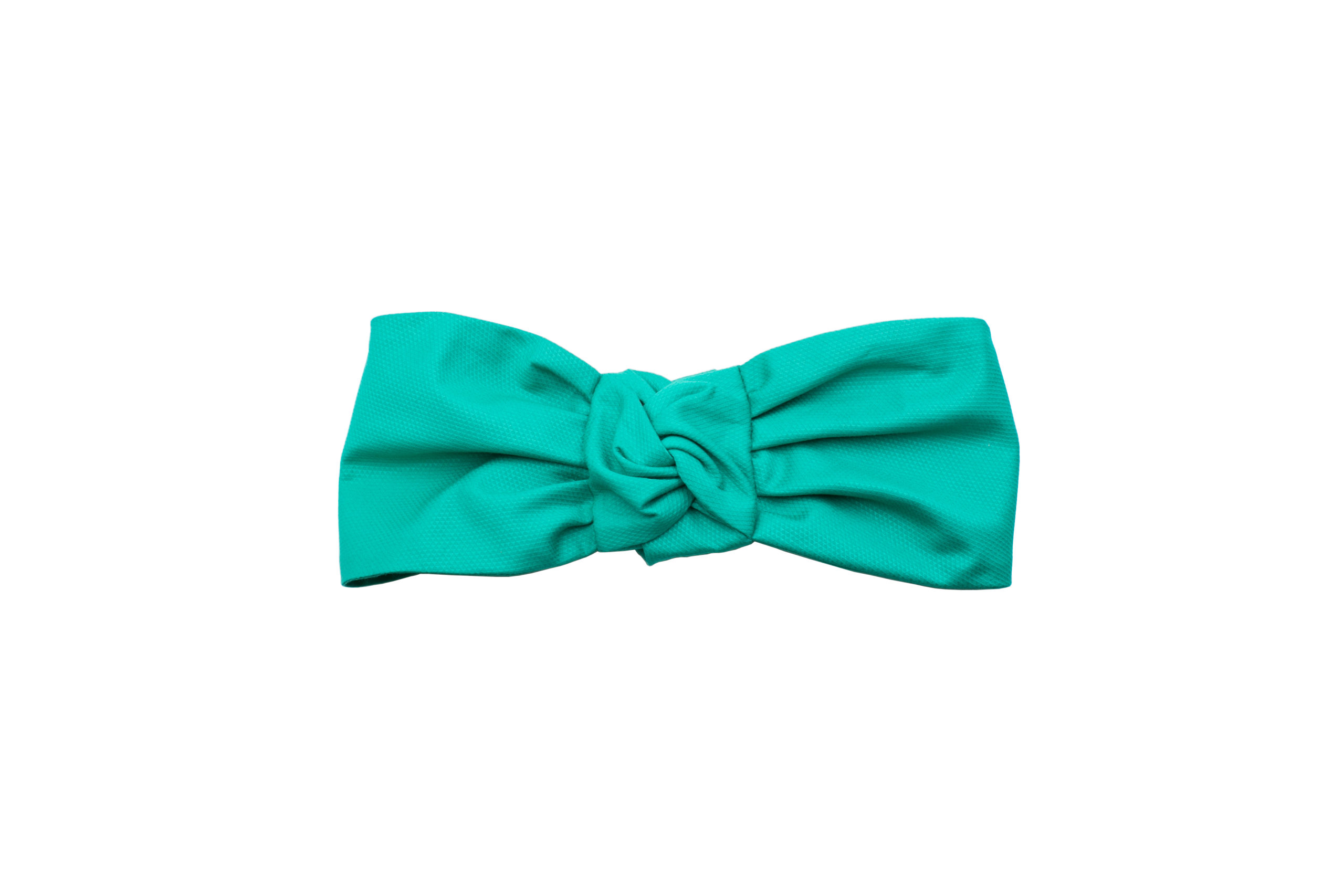 turban en satin acétate turquoise