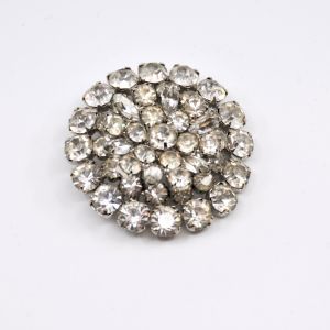 broche vintage ronde strass