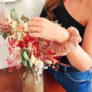 Chouchou plissé Ambre