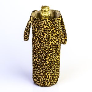 sac a bouteille coton du japon leopard beige