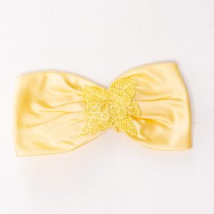 turban en satin duchesse guipure