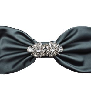 turban gris anthracite à strass